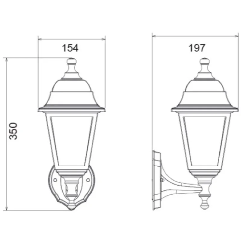 Square WALL GARDEN PLGP1R – ACA Lighting garden wall light in antique brown, 1x40W