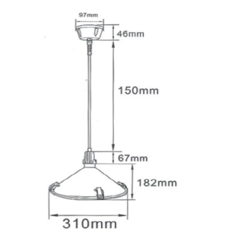 Pendant High Bay E B026DL – ACA Lighting градински пендел в син, 1X60W, IP65