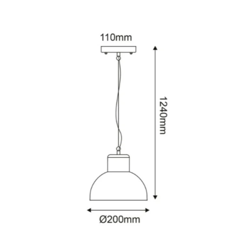 Bero BERO1PR – ACA Lighting градински пендел в антично кафяв, 1X15W