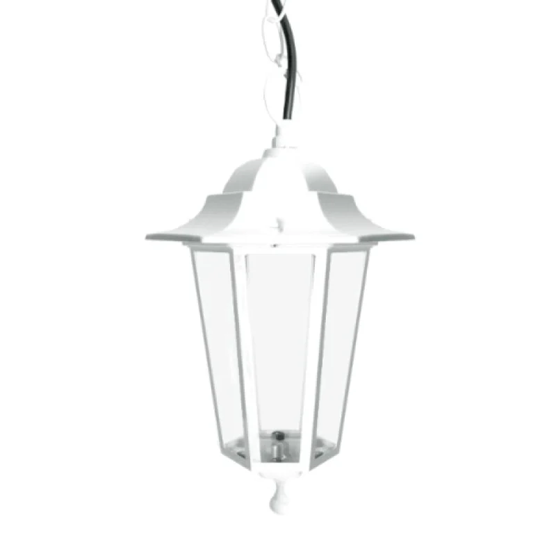 Външни пендели White HEXAGON P HI6025WMS – ACA Lighting градински пендел в бял, 1x40W