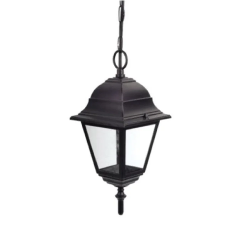 Outdoor Pendants Square PENDANT HI6045BMS – ACA Lighting garden pendant in black, 1x40W