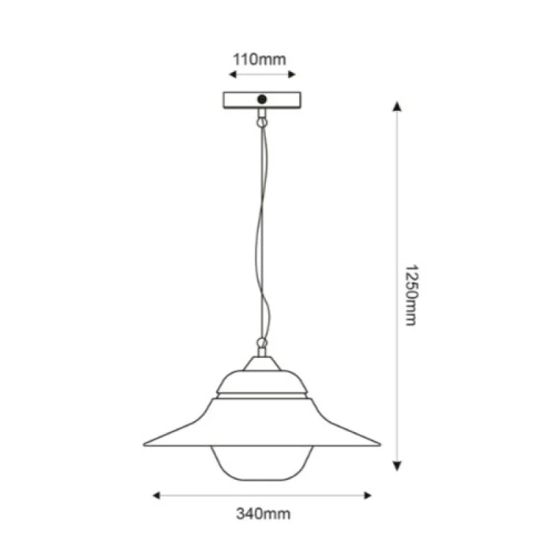 Julie JULIE1PG – ACA Lighting градински пендел в сив, 1X60W