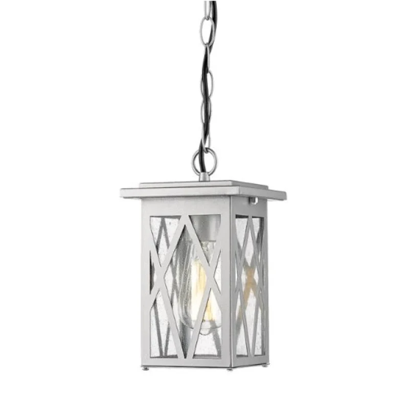 Външни пендели Nissa NISSA1PPS – ACA Lighting градински пендел в сребрист, 1X60W