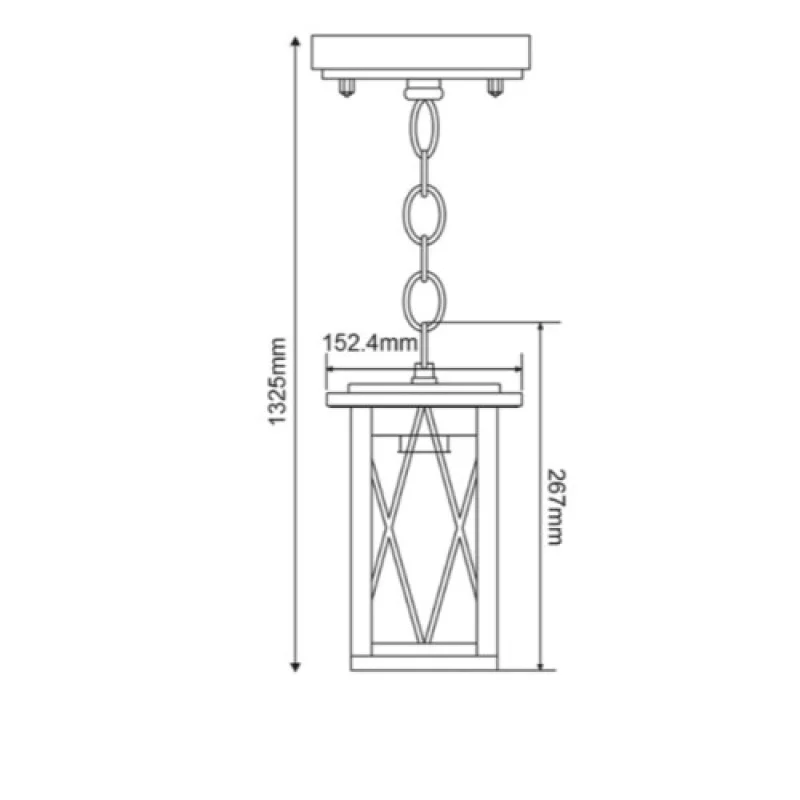 Nissa NISSA1PPS – ACA Lighting градински пендел в сребрист, 1X60W