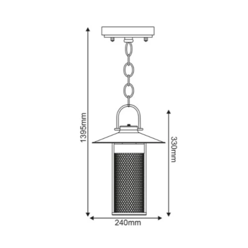 Rossa ROSSA1PPS – ACA Lighting градински пендел в сребрист, 1X60W