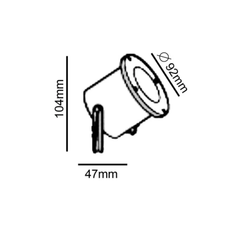 ACA Lighting BT9013WMS – градински прожектор с колче за земя в бял, 1x7W