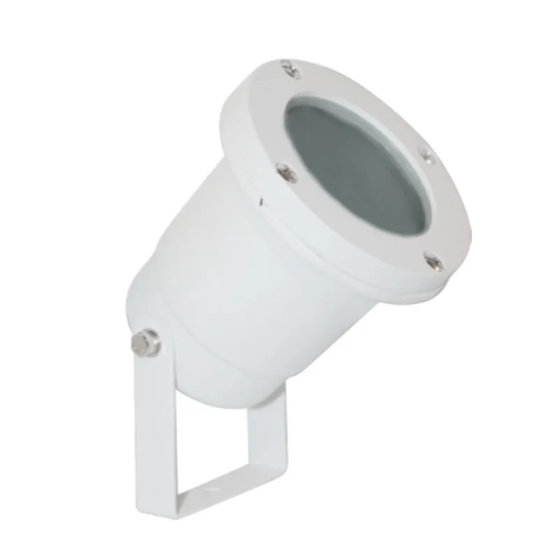 Наземна лампи ACA Lighting BT9013WMS – градински прожектор с колче за земя в бял, 1x7W