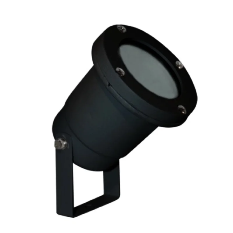 ACA Lighting BT9013BG – garden floodlight with spike light in-ground in black, 1x7W