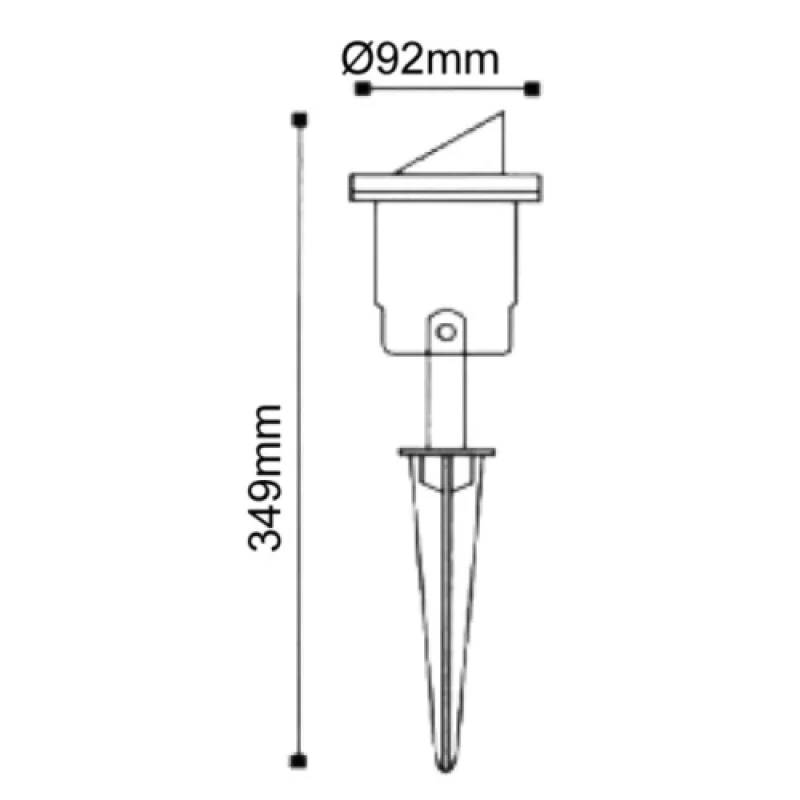 ACA Lighting HI7183GDS – градински прожектор с колче за земя в антрацит, 1x10W