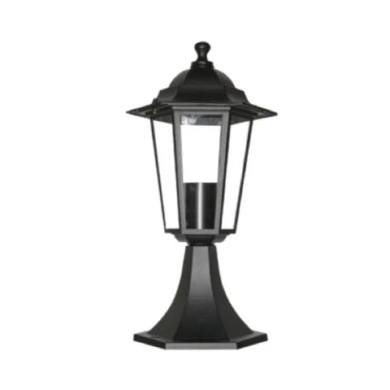 Външни стоящи лампи Black HEXAGON BO HI6023BMS – ACA Lighting градински стълб в черен, 1x15W