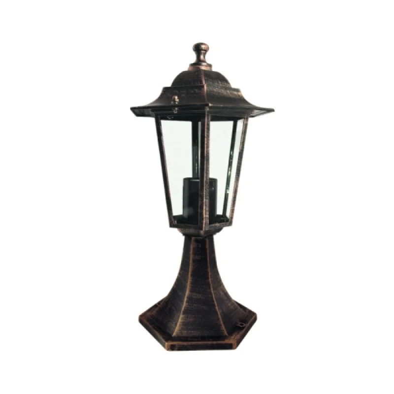 Bollard Lights Antique BROWN HEXA HI6023R – ACA Lighting garden bollard in antique brown, 1x15W