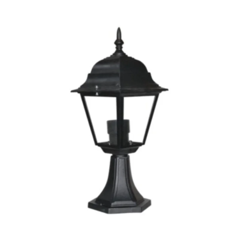 Външни стоящи лампи Square BOLLARD G HI6043BMS – ACA Lighting градински стълб в черен, 1x40W