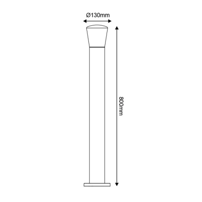 Cyclea LG5951G-800 – ACA Lighting garden bollard in anthracite, 1X15W