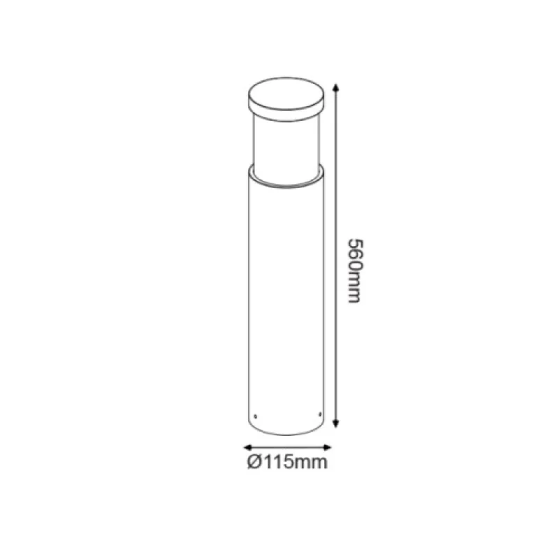 Arete MK031R-560 – ACA Lighting градински стълб в червен, 1X9W