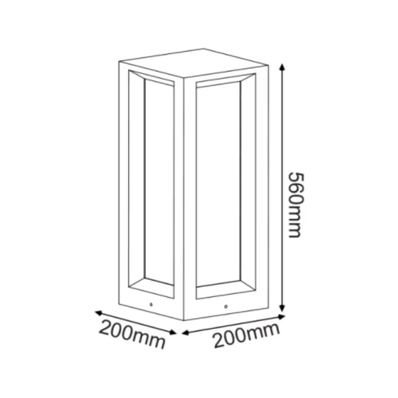 Ophelia MK039W-560 – ACA Lighting градински стълб в бял, 3X9W