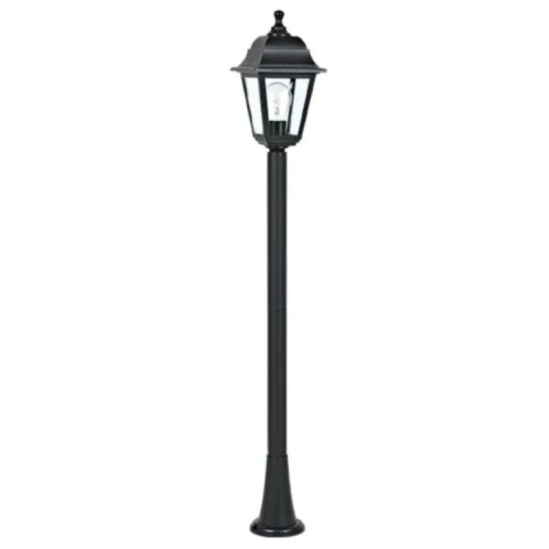 Bollard Lights Square BOLLARD LAMP PLGP5B – ACA Lighting garden bollard in black, 1x40W