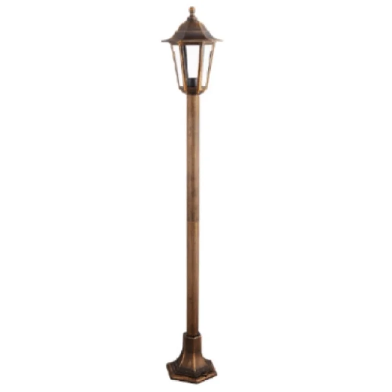 Външни стоящи лампи Square BOLLARD LAMP PLGP5R – ACA Lighting градински стълб в антично кафяв, 1x40W