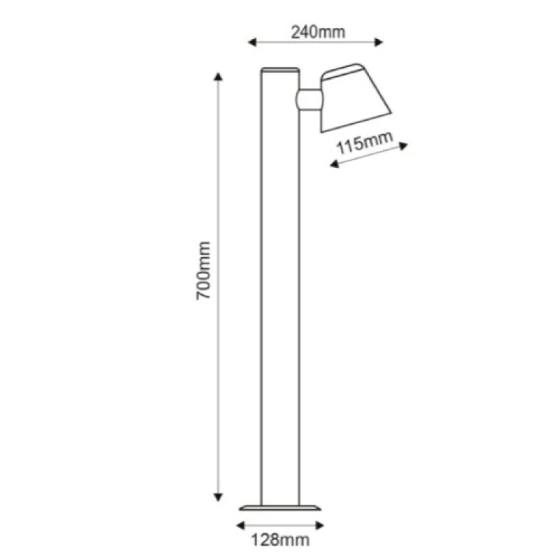 Vida VIDA1POWH – ACA Lighting градински стълб в бял, 1X35W