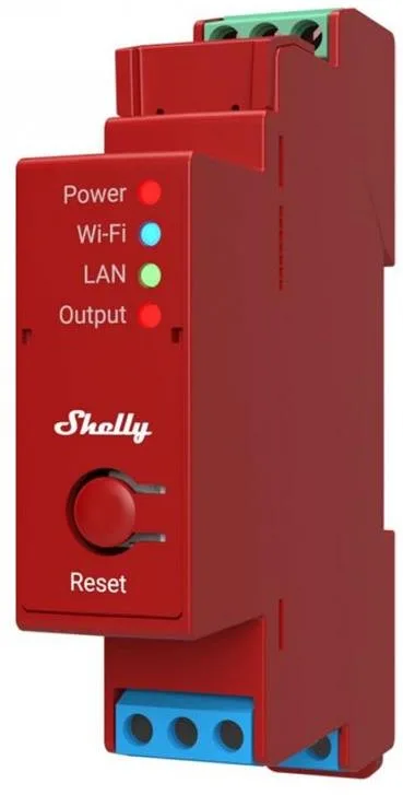 Shelly Импулсно Smart реле 1х On/Off 16A с мерител за DIN монтаж Shelly PRO 1PM