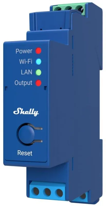 Shelly Импулсно Smart реле 1х On/Off 16A за DIN монтаж Shelly PRO 1