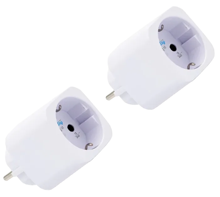 Shelly Комплект 2х адаптер Smart за контакт 1х Шуко 13A с мерител Shelly Plug M Gen3