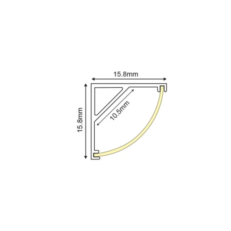 Крайни капачки за ъглов алуминиев профил P161U100MB ACA EP161B – ACA Lighting пендел в черен