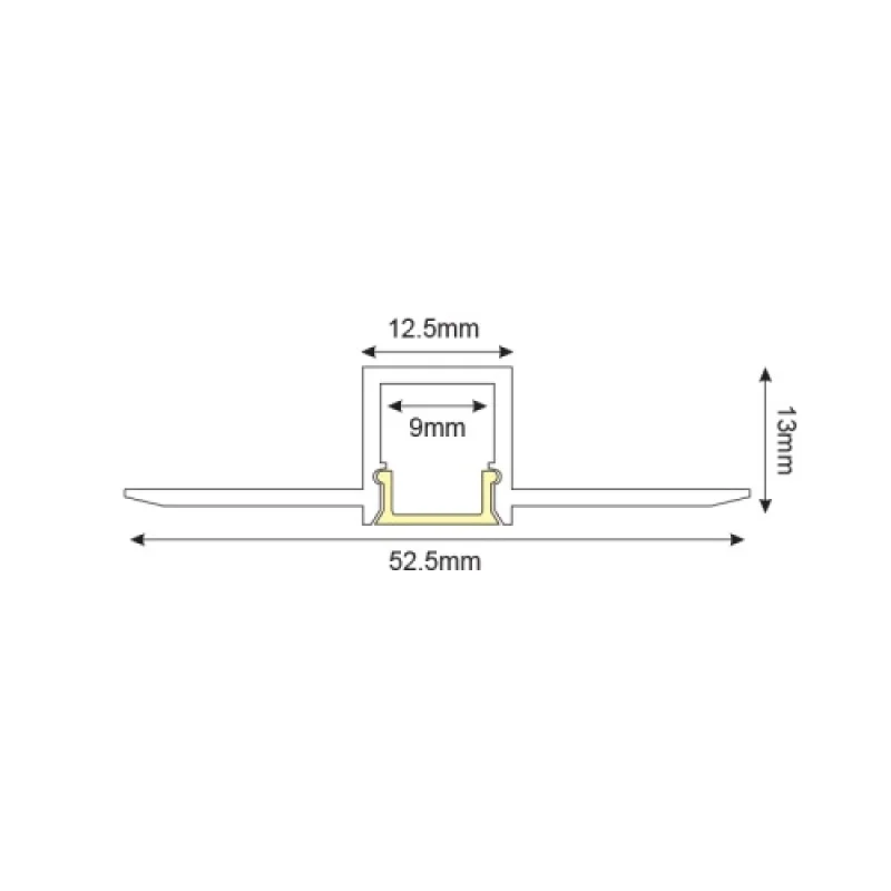 End caps for aluminium profile P121, P122 and P123 AC EP123 – ACA Lighting pendant in white