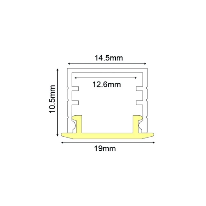 ACA Lighting EP139N – end caps for aluminium profile p139nu in white