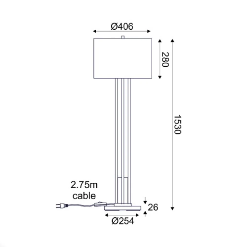 Belize ML127161FGW – ACA Lighting лампион в матиран месинг, 1X20W