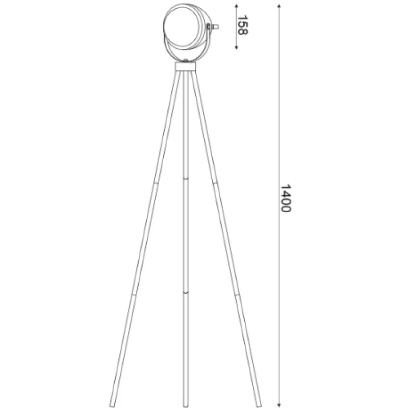 Harley ML306131FBK – ACA Lighting лампион в черен, 1X40W