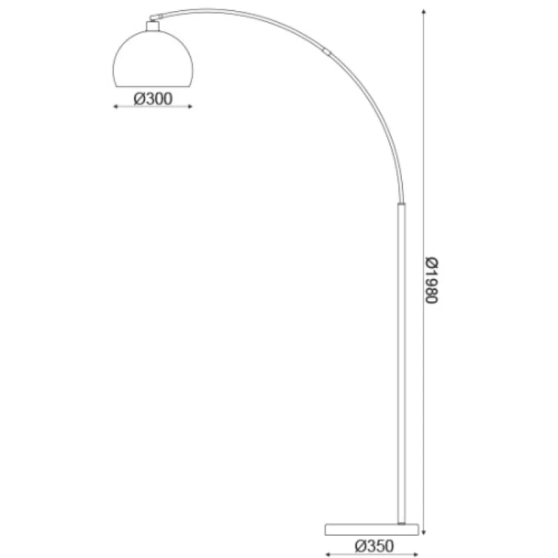 Matilda ML312401FC – ACA Lighting floor lamp in white, 1X60W