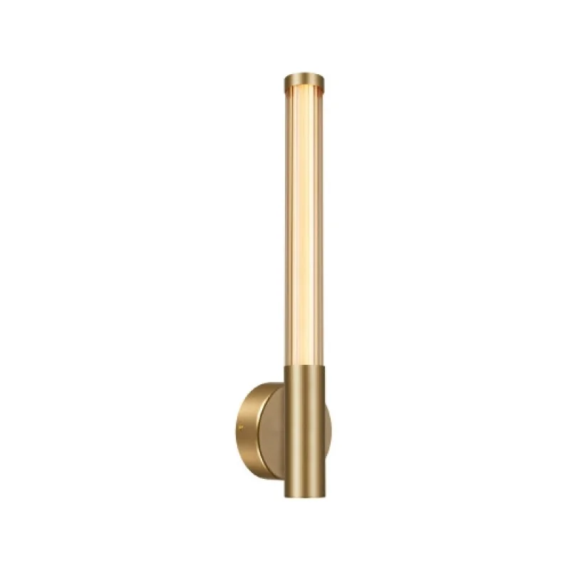 Стенно осветление (аплици) Candelera SATIN BRASS CNDW7GCCT – ACA Lighting LED аплик в матиран месинг, 7W, 2700K