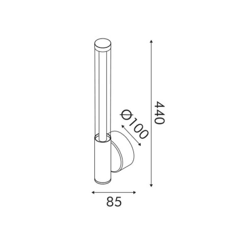 Candelera SATIN BRASS CNDW7GCCT – ACA Lighting LED аплик в матиран месинг, 7W, 2700K