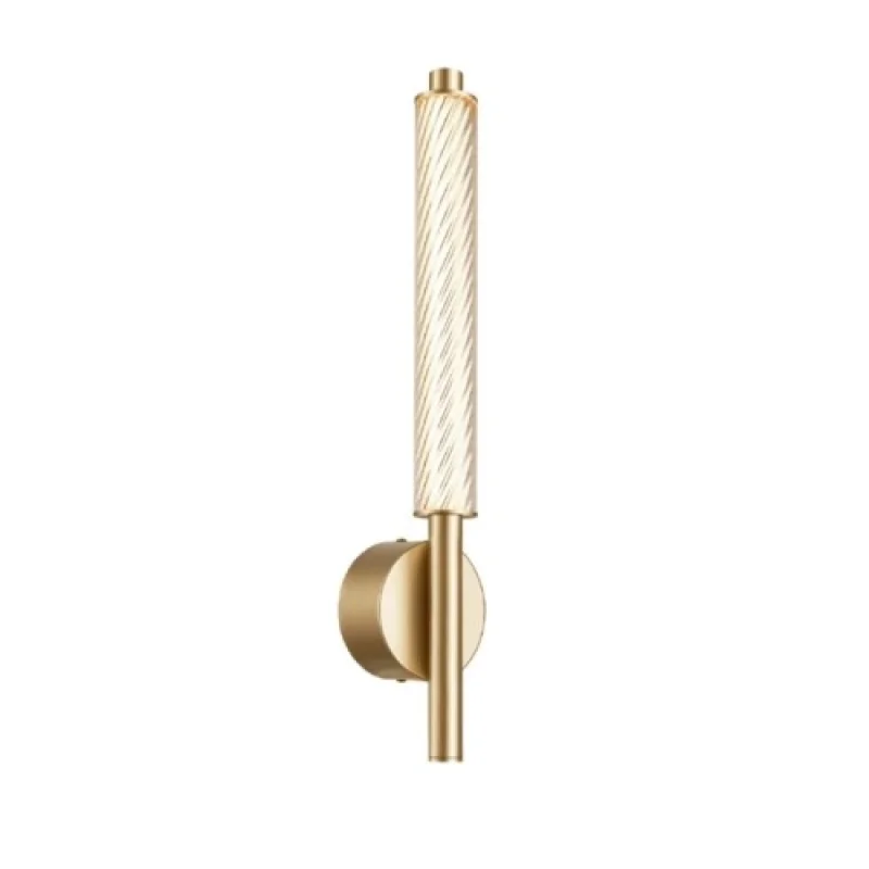 Стенно осветление (аплици) Mystique SATIN BRASS 1 CNW11GCCT – ACA Lighting LED аплик в матиран месинг, 11W, 2700K