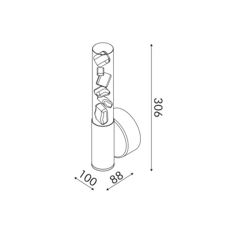 Oasis BRONZE WALL LAM CNW7PBRCCT – ACA Lighting LED wall light in bronze, 7W, 2700K