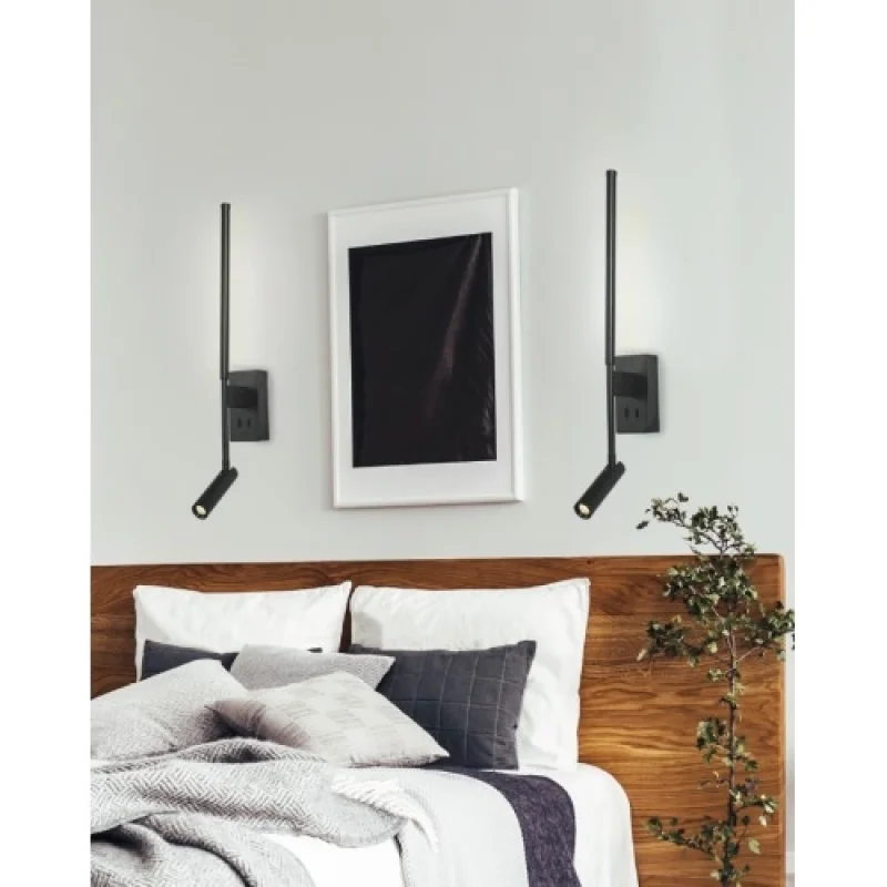 Concerto 5W + 3W 300 HM616LEDWBK – ACA Lighting LED аплик в черен мат, 8W, 3000K