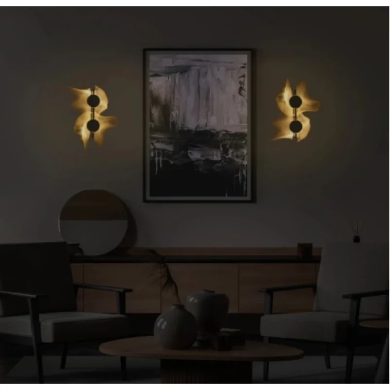 Jo SATIN BRASS 2 x 5 MW2505832BR – ACA Lighting LED аплик в месинг, 10W, 2700K