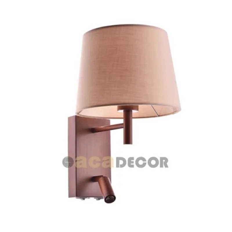 Wall Lights Narkissos OD5617WDLED – ACA Lighting LED wall light in brown, 1x60W, 3000K