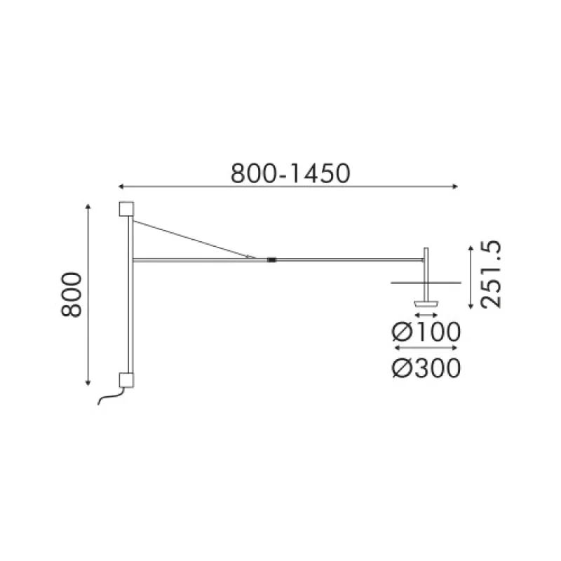 Maison BLACK 9W 3000K OKN5013WBK – ACA Lighting LED аплик, 9W, 3000K