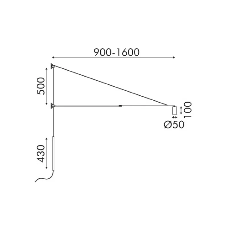 Bella BLACK 6W 3000K OKN5014WBK – ACA Lighting LED wall light, 6W, 3000K