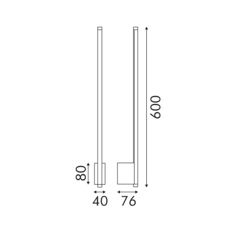 Frodo BLACK 10W 300 OKN9600AS6BK – ACA Lighting LED аплик, 10W, 3000K