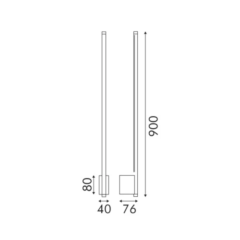 Frodo BLACK 15W 300 OKN9600AS9BK – ACA Lighting LED аплик, 15W, 3000K
