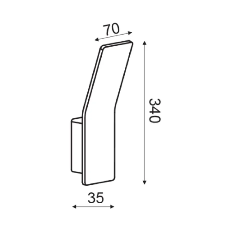 Zen ZD80036LEDBK – ACA Lighting LED аплик в черен, 1X6W, 3000K, IP20