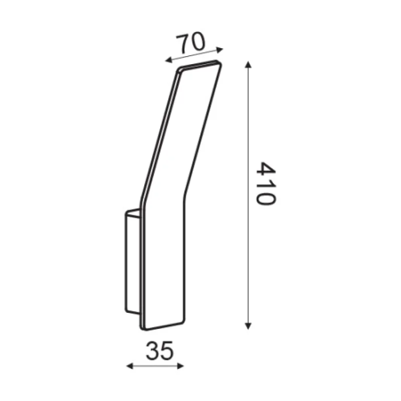 Zen ZD80039LEDBK – ACA Lighting LED аплик в черен, 1X9W, 3000K, IP20