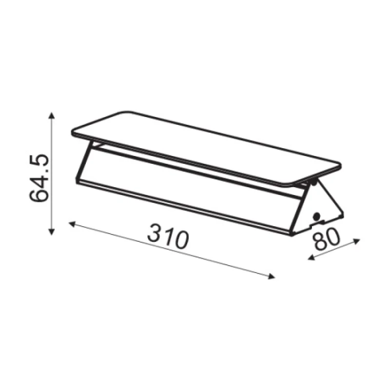 Pyramid ZD806410LEDWH – ACA Lighting LED аплик в бял, 1X10W, 3000K, IP20