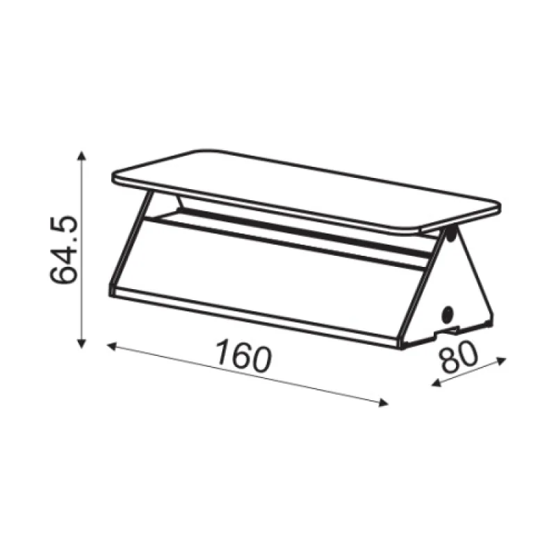 Pyramid ZD80645LEDBK – ACA Lighting LED wall light in black, 1X5W, 3000K, IP20