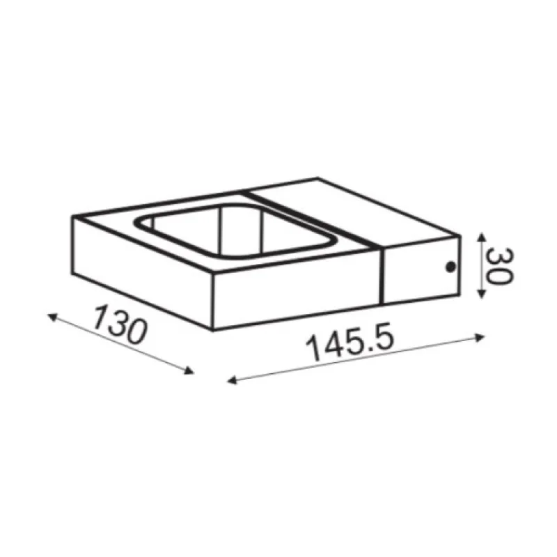 Cyclop ZD80856LEDWH – ACA Lighting LED wall light in white, 1X6W, 3000K