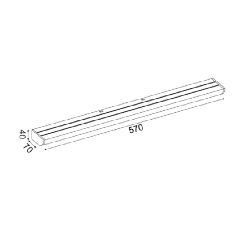 Klara PN29LEDW57BK – ACA Lighting LED wall light for bathroom in black, 1X12W, 3000K