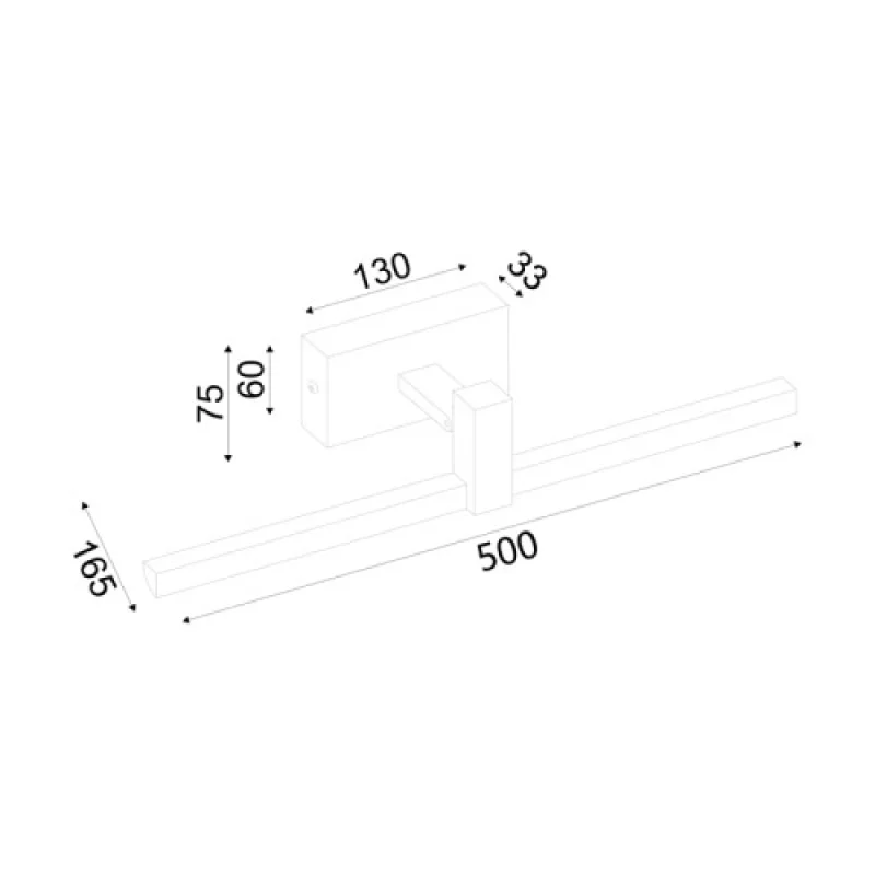 Mirar PN13LEDW50BK – ACA Lighting LED wall light for pictures in black, 1X8W, 3000K