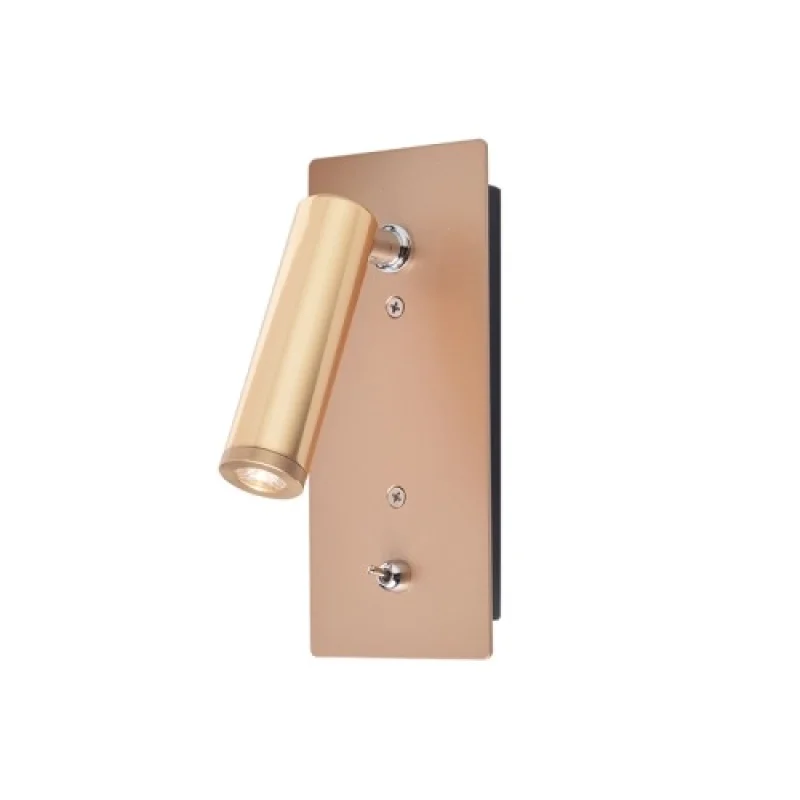 Стенно осветление (аплици) Inyo 151BMG – ACA Lighting LED аплик за вграждане в стена в златист, 1X3W, 4000K